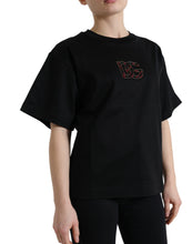 Load image into Gallery viewer, Dolce & Gabbana Elegant Black Crystal-Embellished T-Shirt