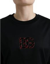Load image into Gallery viewer, Dolce & Gabbana Elegant Black Crystal-Embellished T-Shirt
