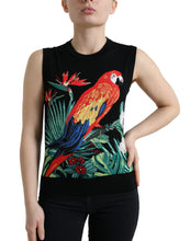 Load image into Gallery viewer, Dolce & Gabbana Elegant Crew Neck Wool Silk Tank with Bird Embroidery
