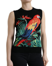Load image into Gallery viewer, Dolce & Gabbana Elegant Crew Neck Wool Silk Tank with Bird Embroidery