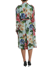 Load image into Gallery viewer, Dolce & Gabbana Multicolor Floral Silk Trench Coat Jacket