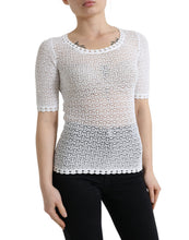 Load image into Gallery viewer, Dolce & Gabbana Elegant White Knitted Round Neck Top