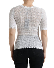 Load image into Gallery viewer, Dolce & Gabbana Elegant White Knitted Round Neck Top