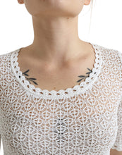 Load image into Gallery viewer, Dolce & Gabbana Elegant White Knitted Round Neck Top