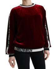 Load image into Gallery viewer, Dolce & Gabbana Elegant Bordeaux Silk-Blend Sweater