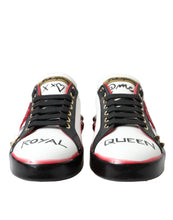 Load image into Gallery viewer, Dolce & Gabbana White Red Crystals Portofino Sneakers Women Shoes