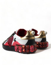 Load image into Gallery viewer, Dolce & Gabbana White Red Crystals Portofino Sneakers Women Shoes