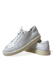 Load image into Gallery viewer, Dolce & Gabbana White Leather Low Top Oxford Sneakers Shoes