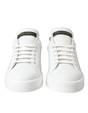 Load image into Gallery viewer, Dolce & Gabbana Elegant Portofino White Leather Sneakers