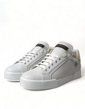 Load image into Gallery viewer, Dolce & Gabbana Elegant Portofino White Leather Sneakers