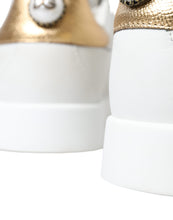 Load image into Gallery viewer, Dolce & Gabbana Elegant Portofino White Leather Sneakers