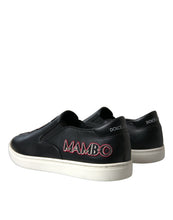 Load image into Gallery viewer, Dolce & Gabbana Black Patch Embellished Slip On Men Sneakers Shoes