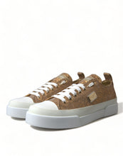 Load image into Gallery viewer, Dolce & Gabbana Gold White Brocade Low Top Sneakers Women Shoes