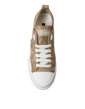 Load image into Gallery viewer, Dolce & Gabbana Gold White Brocade Low Top Sneakers Women Shoes