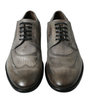 Load image into Gallery viewer, Dolce & Gabbana Brown Leather Lace Up Formal Derby Dress Shoes