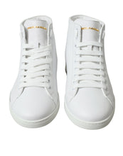 Load image into Gallery viewer, Dolce & Gabbana White Saint Tropez High Top Men Sneakers Shoes