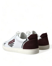 Load image into Gallery viewer, Dolce & Gabbana White Bordeaux Leather Logo Low Top Sneakers Shoes