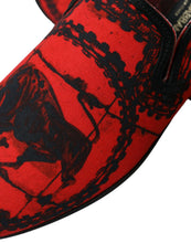 Load image into Gallery viewer, Dolce & Gabbana Red Black Torero Loafers Slippers Men Shoes