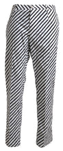 Load image into Gallery viewer, Dolce & Gabbana Elegant Black & White Striped Cotton Pants
