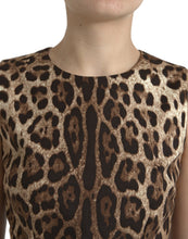 Load image into Gallery viewer, Dolce & Gabbana Brown Leopard Cotton Sleeveless Tank Top
