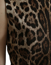 Load image into Gallery viewer, Dolce & Gabbana Brown Leopard Cotton Sleeveless Tank Top