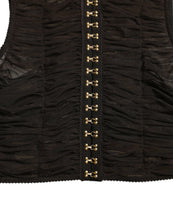 Load image into Gallery viewer, Dolce & Gabbana Brown Embellished Nylon Stretch Cropped Top