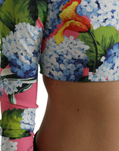 Load image into Gallery viewer, Dolce & Gabbana Multicolor Floral Print Long Sleeves Crop Top