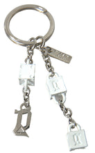 Load image into Gallery viewer, Dolce & Gabbana Silver Brass Logo Charm Keychain