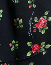 Load image into Gallery viewer, Dolce & Gabbana Black Floral Print Short Sleeves Cropped Top