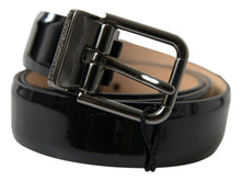 Load image into Gallery viewer, Dolce & Gabbana Elegant Black Leather Belt with Metal Buckle