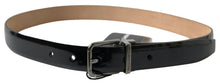 Load image into Gallery viewer, Dolce & Gabbana Elegant Black Leather Belt with Metal Buckle