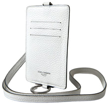 Load image into Gallery viewer, Dolce & Gabbana Elegant White Leather Cardholder Lanyard
