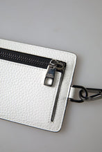 Load image into Gallery viewer, Dolce & Gabbana Elegant White Leather Cardholder Lanyard