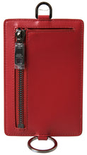 Load image into Gallery viewer, Dolce & Gabbana Elegant Red Leather Lanyard Card Holder