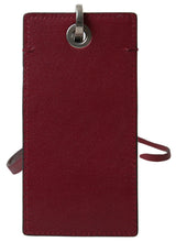 Load image into Gallery viewer, Dolce & Gabbana Elegant Red Leather Cardholder with Lanyard