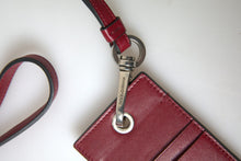Load image into Gallery viewer, Dolce & Gabbana Elegant Red Leather Cardholder with Lanyard