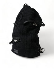 Load image into Gallery viewer, Dolce & Gabbana Black Silver Wool Zaino Tricot Backpack Men Bag