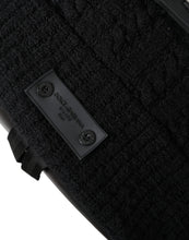 Load image into Gallery viewer, Dolce & Gabbana Black Silver Wool Zaino Tricot Backpack Men Bag