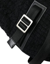 Load image into Gallery viewer, Dolce & Gabbana Black Silver Wool Zaino Tricot Backpack Men Bag