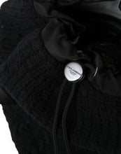 Load image into Gallery viewer, Dolce & Gabbana Black Silver Wool Zaino Tricot Backpack Men Bag