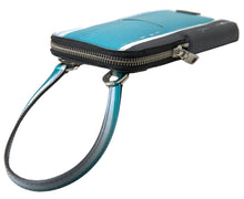 Load image into Gallery viewer, Dolce & Gabbana Elegant Leather Crossbody Phone Bag in Blue & White