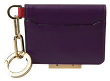 Load image into Gallery viewer, Dolce & Gabbana Purple Leather French Flap Wallet
