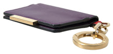 Load image into Gallery viewer, Dolce & Gabbana Purple Leather French Flap Wallet