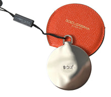 Load image into Gallery viewer, Dolce & Gabbana Elegant Orange Calfskin Mirror Holder