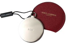 Load image into Gallery viewer, Dolce & Gabbana Chic Red Leather Hand Mirror Holder