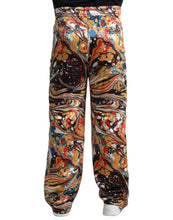 Load image into Gallery viewer, Dolce & Gabbana Multicolor Marble Print Satin Pants