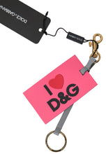 Load image into Gallery viewer, Dolce & Gabbana Chic Pink Leather-Trimmed Keychain