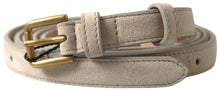 Load image into Gallery viewer, Dolce & Gabbana Elegant Beige Leather Belt with Metal Buckle