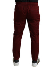 Load image into Gallery viewer, Dolce & Gabbana Maroon Jogging Cotton Stretch Men Jogger Pants
