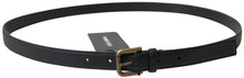 Load image into Gallery viewer, Dolce & Gabbana Elegant Black Italian Leather Belt